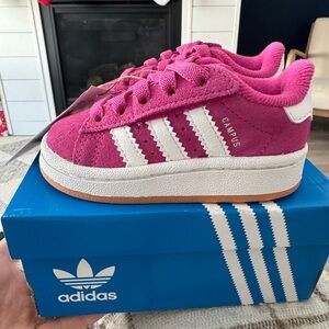 adidas Originals Campus 00s Toddler Girls' "Semi Lucid Fuchsia/White/Gum" Sz 6k